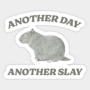 Another Day Another Slay T Shirt - Capybara Meme Drawing Sticker